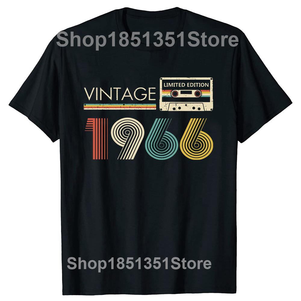 Cotton Tshirt Men Crew Neck Tops Legend Since 1966 Mens TShirt 58th Birthday PresentGift New T Shirts Black Tshirt