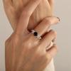 Original Black Zircon Retro American High-End Ring