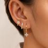 Luxury Cubic Zirconia Earring Clips Set for Women Delicate Gold Color Ear Stack Jewelry Minimalist Piercing Accessories Gifts