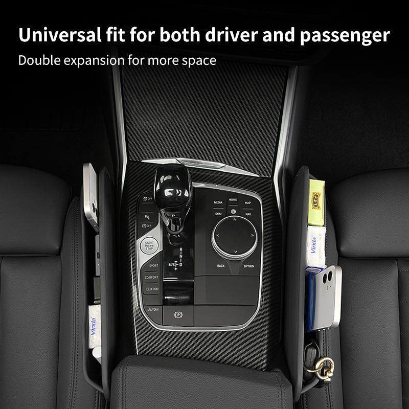 BAFJ3 Hot 2025 Car Seam Storage Box Crevice Organizer Bag Gap Filler For BMW X3 X5 X6 M5 M3 E46 E90 E60 F10 E39 F30 E36 G30 E87 E70 E9