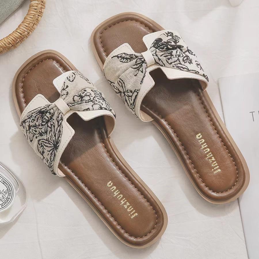 Plochá podrážka se sukní, národní styl cool pantofle, dámské letní venkovní, vílí styl je krásný 2025 nový francouzský styl móda