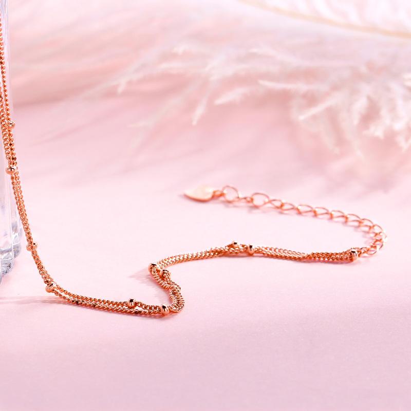 Round Bead Double-layer Snake Bone Bracelet Female Sweet Simple Small Fresh Korean Version Small Light Bead Decoration