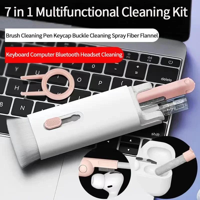7 In 1 Portable Multi-function Laptop Keyboard Cleaning Brush Set Mobile Phone Earphone Dust Removal Brush