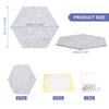 6Pc 12"x10" Felt Bulletin Board Self Adhesive Hexagon Felt Tiles for Sound Proofing Wall Panels for Home Office Recording Studio