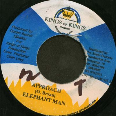 7inch Record ELEPHANT MAN - Approach NONE Kings of Kings 2001 Jamaica Reggae, Ska & Dub Used
