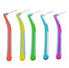 Lot de 5 brosses interdentaires en silicone en forme de L pour retirer les cure-dents, outils de nettoyage buccal multicolores, fournitures de matériel dentaire