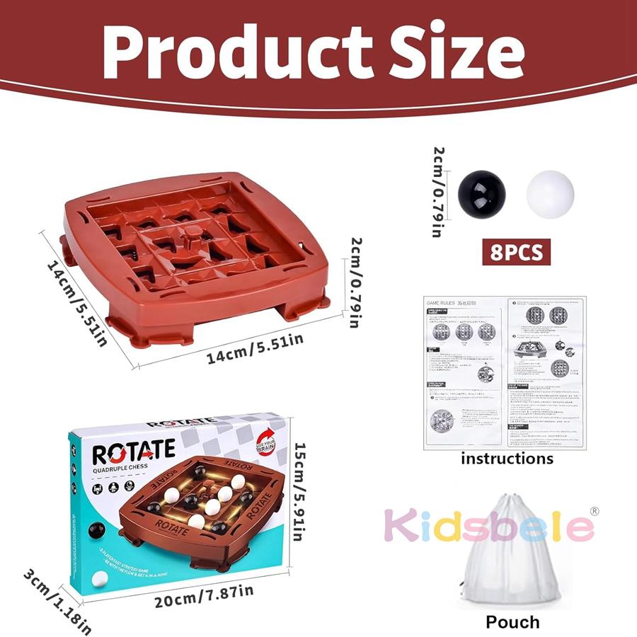 Track Logic Chess Fun Game Table Top Orbital Logic Chess Game Family-Child Intelligence Game 2 Player Strategy Board Games