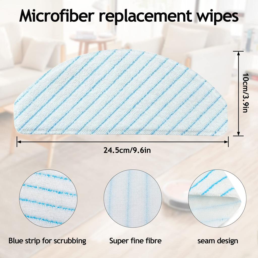 30pcs Mop Cloth Replacement for ECOVACS DEEBOT OZMO T8 AIVI T8 Max N8 N8Pro N8Pro T9 PowerMax Vacuum Cleaner +