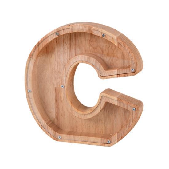 

Piggy Bank Toy Alphabets Wooden Piggy Bank Educational Gift for Kids Children Money Box