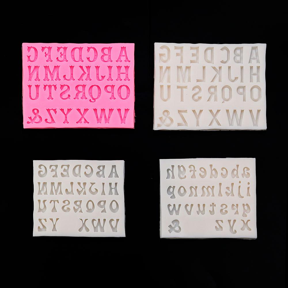Silicone World 3D Letter Number Silicone Mold Cake Flipping Sugar Chocolate Cake Mold Baking Tools Alphanumeric Resin Molds
