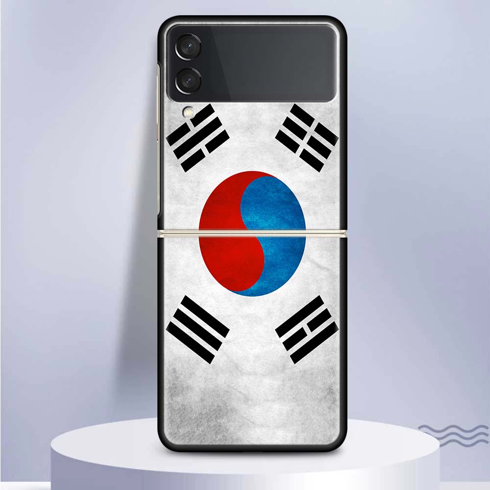 National Flag RU FR UK Hard PC Clear Phone Case Cover for Samsung Galaxy Z Flip 7 6 5 4 3 5G Flip3 Flip4 Flip5 ZFlip6 ZFlip7 Bla