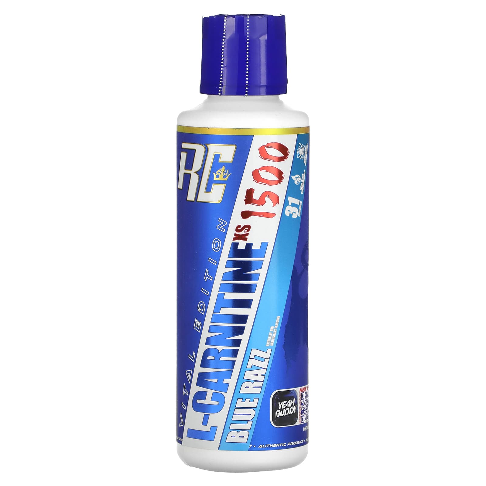 

Ronnie Coleman, Vital Edition, L-CarnitineXS 1500, Blue Raz Flavor, 16 fl oz (473.28 ml)