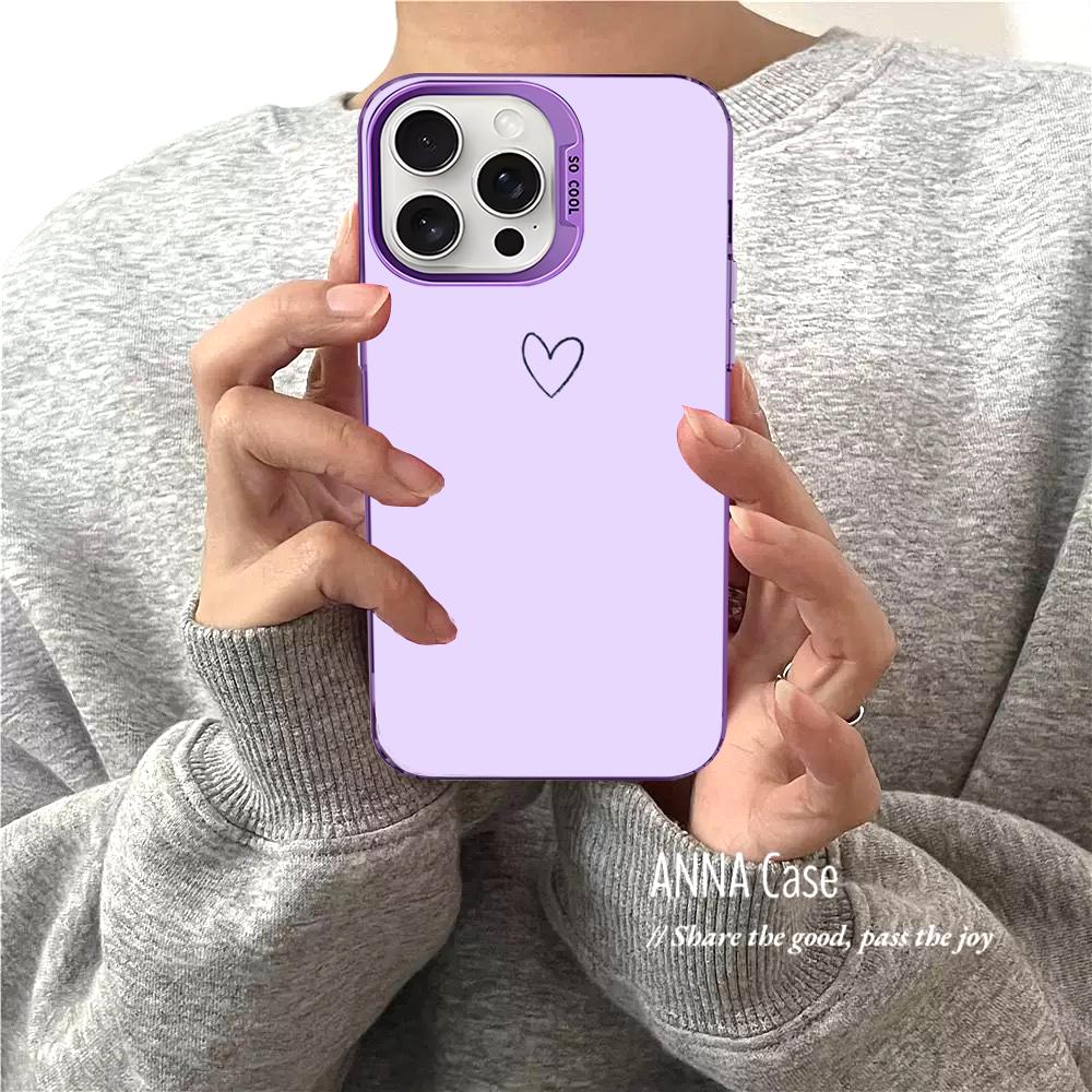 Lila Muster Hintergrund Handyhülle Für IPhone 16 15 14 13 12 11 Pro Max X XR XSMAX 8 7 Plus Matt Stoßfest Rückseite