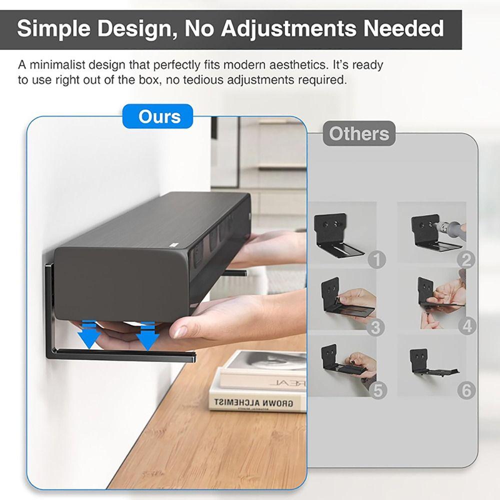 2 szt. Uchwyty ścienne do soundbara Zapobiegające spadaniu Półka ścienna audio Akcesoria Półka na soundbar