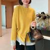 2026 Spring Fleece Layered Long-Sleeve Loose-Fit Women's T-Shirt with Belly-Concealing Design
