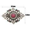 Broche feminino vintage, broche boêmio de cor dourada antiga, broche com lenço floral e joias