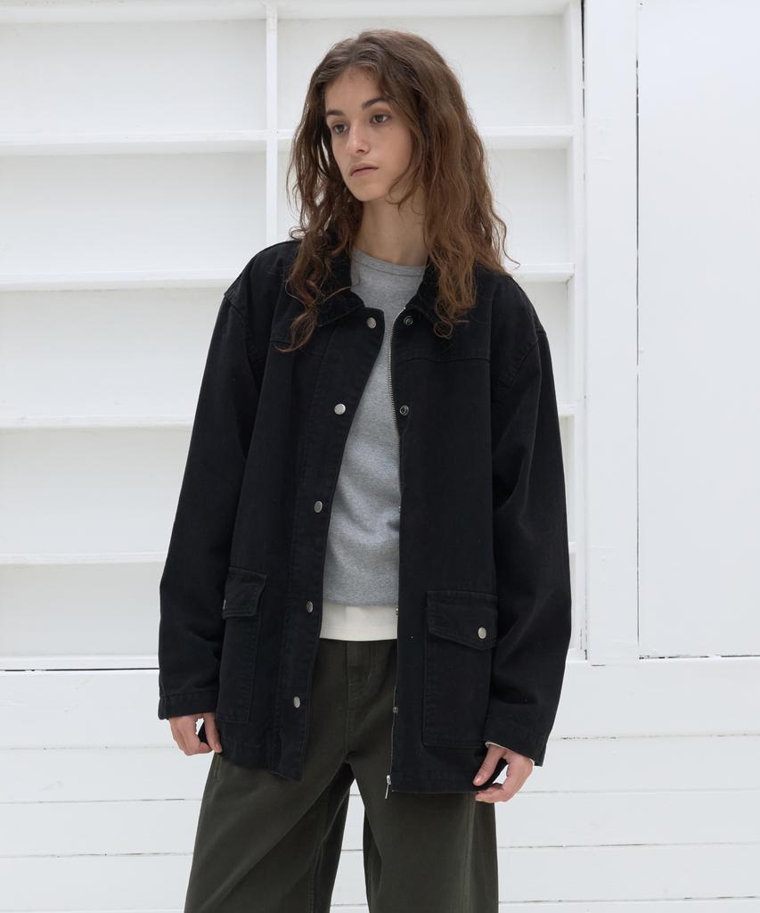 Poszer Cotton Work Jacket (Black)