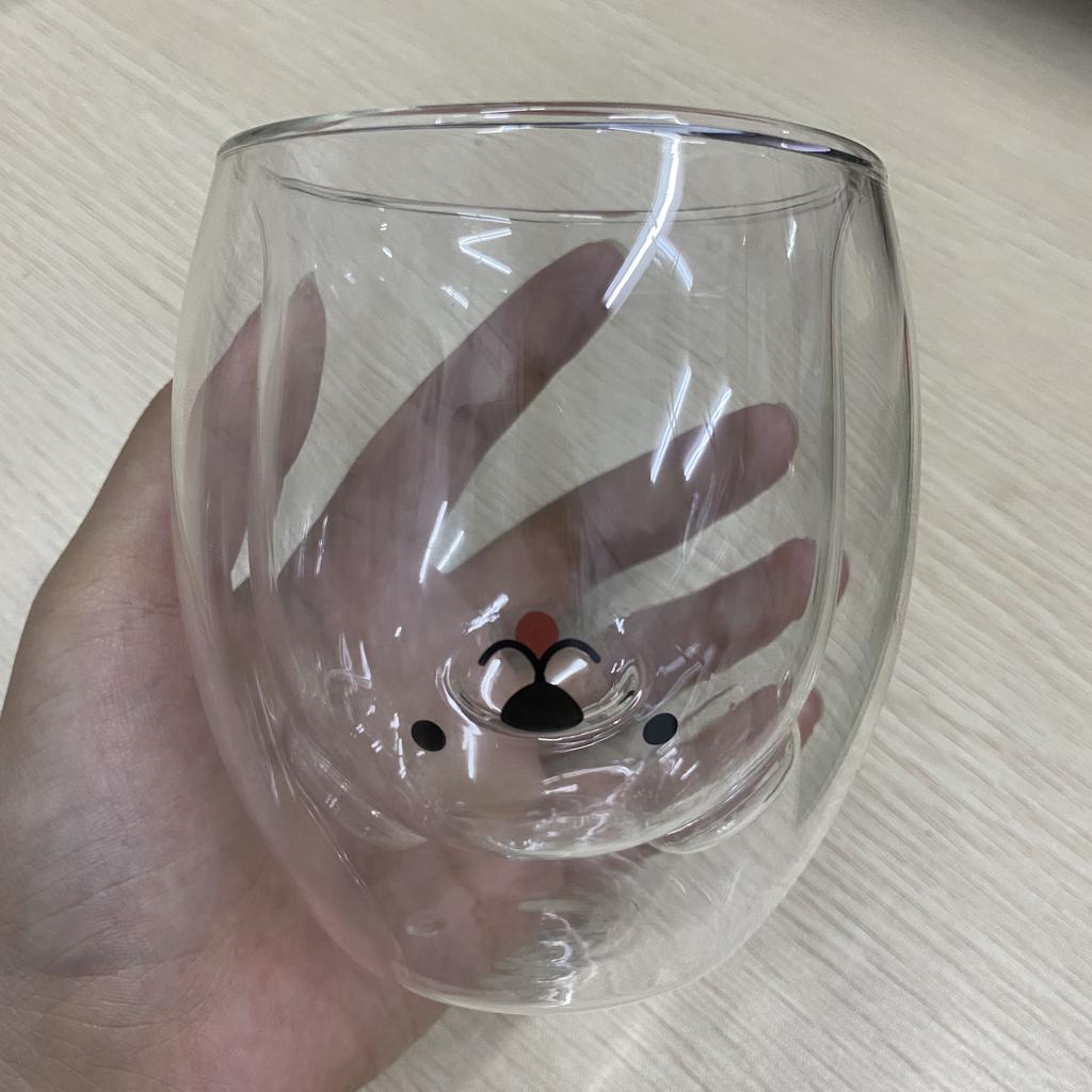 Kreative süße Bär Doppelschicht Kaffeetasse Doppelglas Tasse Karton Tier Milch Glas Dame süße Katze Ente Hund Geschenk Weihnachtsgeschenk