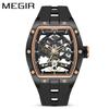MEGIR 2242 Men's Waterproof Barrel-Shaped Mechanical Sports Watch