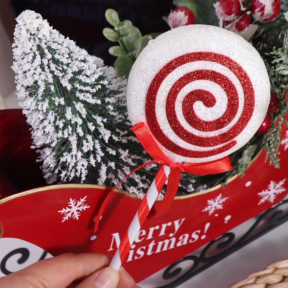 Desenho Animado Grande Pirulito Ornamento Grande Doce de Natal Pendurado Decoração Suprimentos para Festa de Feriado