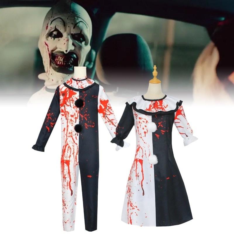 Creepy Summer Horror Movie Clown Cosplay Outfit For Halloween And Events
