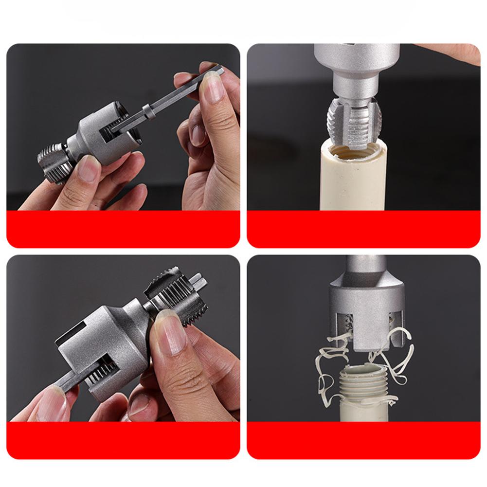DN15 DN20 Pipe Threading Tool Hex Shank Die Internal External Threads 4/6 Points Pvc Pipe Threader Kit PPR Water Pipe Opener Tap