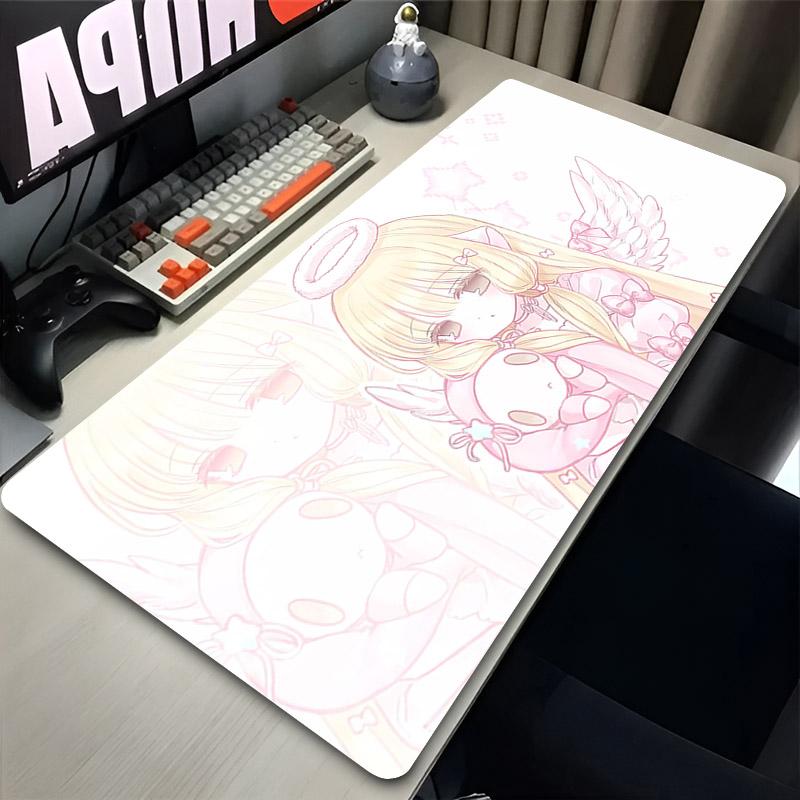 C-Chobits Chii Anime Girl Desk Mat Computer Office Extended Mouse Pad Laptop Rubber Non-slip Large Mousepad Gamer Cabinet Carpet