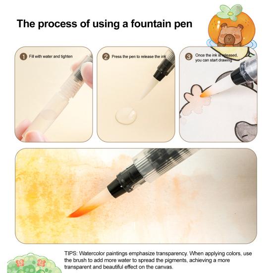 Aquarellmalbuch für Kinder mit vorgedruckten Pigmenten, kleckerfreier DIY-Malblock, pädagogische Kunstaktivität