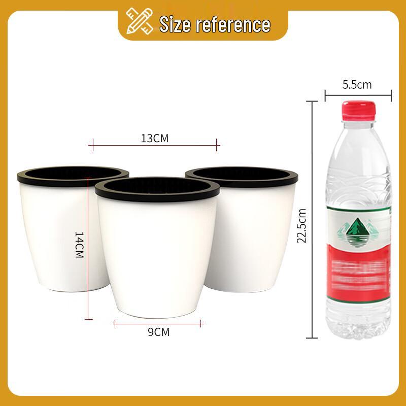 Devodo Self-Watering Resin Planter Pots (3-Pack)