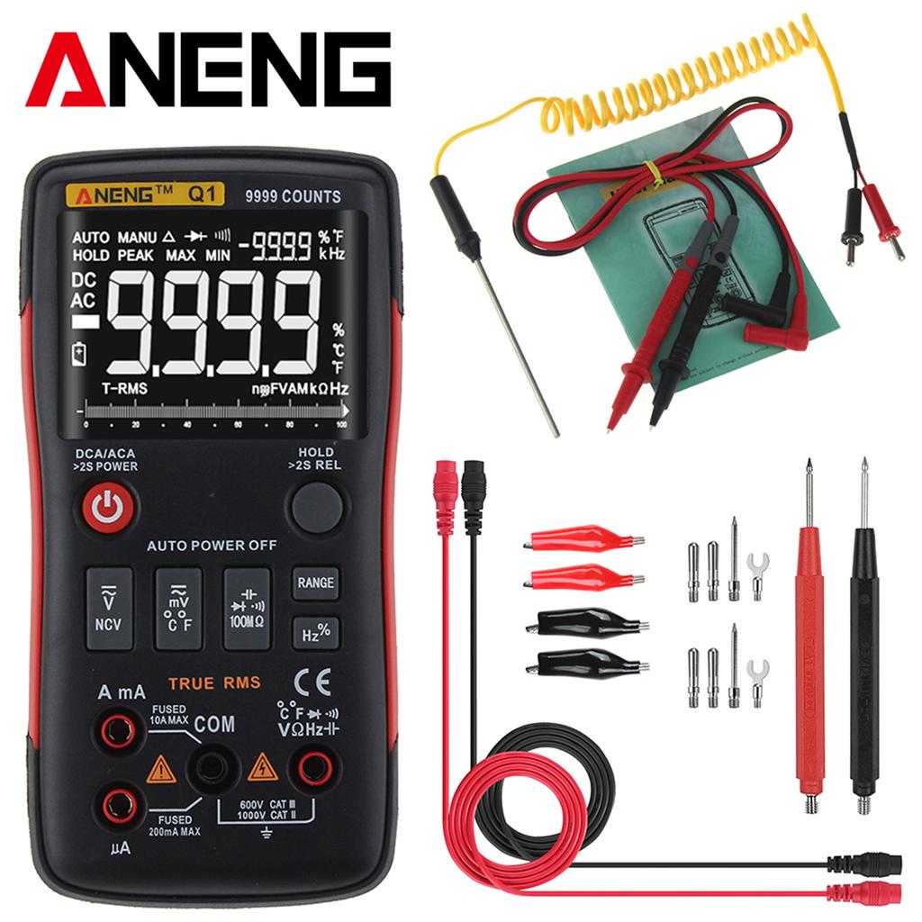 ANENG 9999 Zählungen True RMS Multifunktions-Digitalmultimeter Voltmeter Amperemeter Handheld Mini