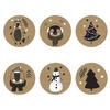 500pcs/roll Round Christmas Animal Stickers Envelope Seal Sticker