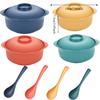 4 Set Large Capacity Salad Bowl Plastic Soup Bowl Kitchen Utensils Ramen Noodles Bowl  Picnic