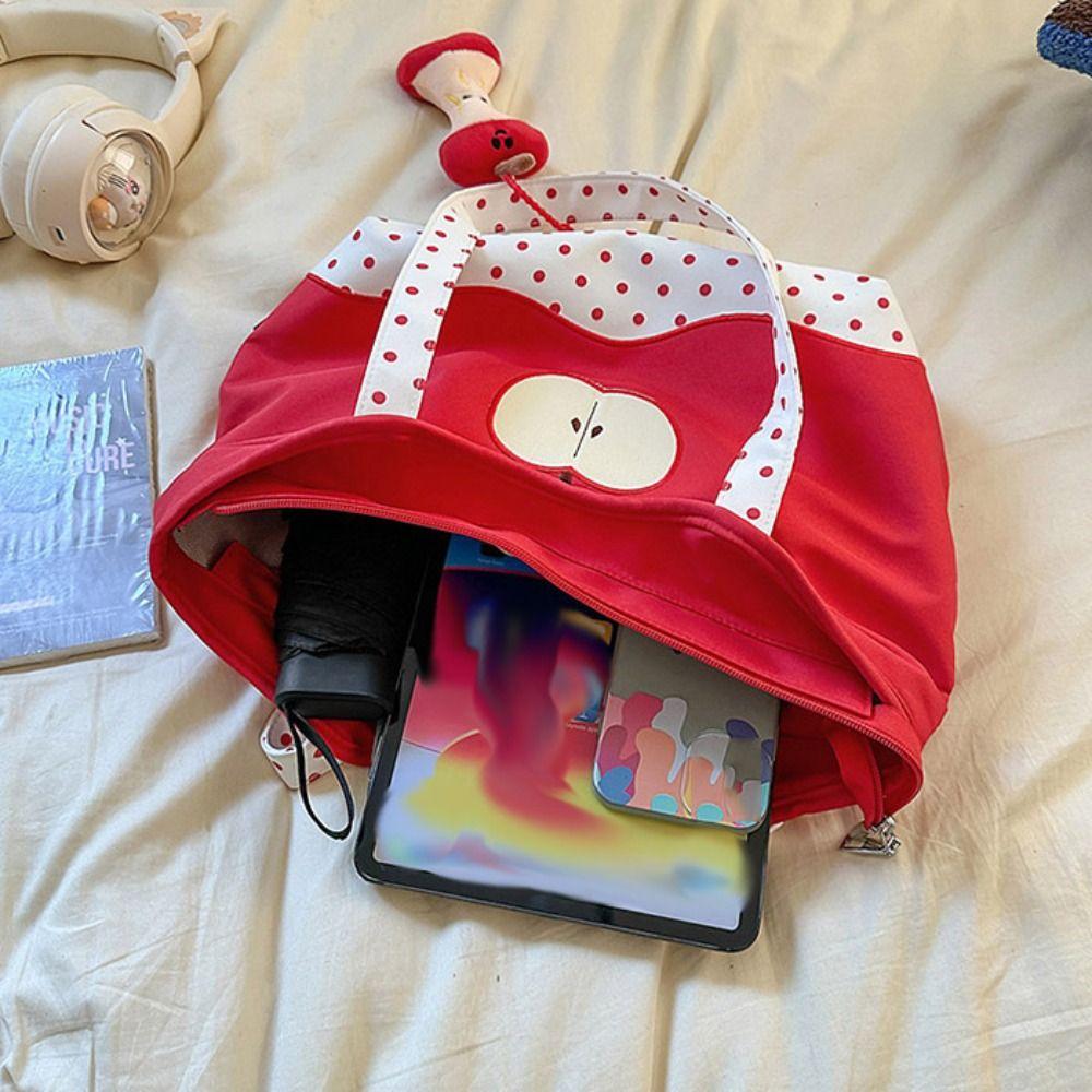 Message Bag Funny Handbag Solid Color Nylon Tote Bag All-match Fruits Shoulder Bag  Travel