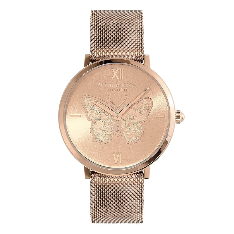 

Authorized distributor [OLIVIA BURTON] olivia burton clock watch ladies ob24000148 signature 35mm butterfly ultra slim rose gold mesh watch