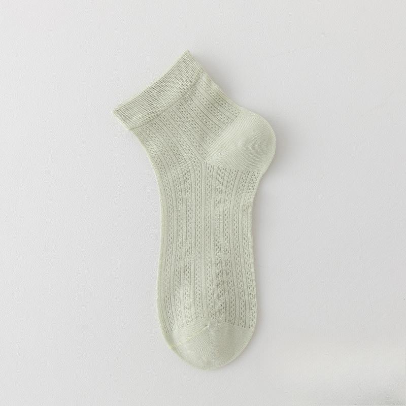 

Шелковые чулки из тутового шелка, летние тонкие короткие носки для детей, антибактериальные и прохладные, сетчатые бесшовные балетные носки для послеродового периода 1 pair зелёный