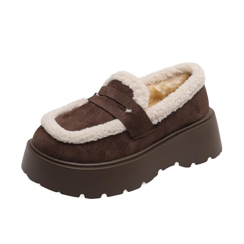 Mao Mao Mouth Cotton Shoes Women's New Winter Thick-soled Velvet Warm Casual Student Cotton Shoes