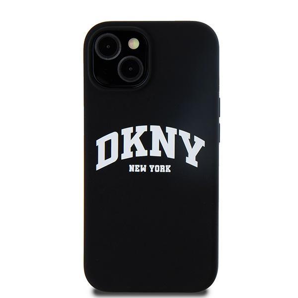 Dkny Dkhmp15Ssnyach Iphone 15 / 14 / 136.1 Czarny/Black Hardcase Liquid Silicone White Printed Logo Magsafe