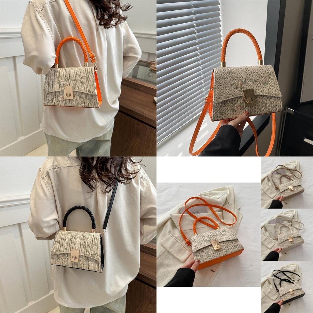 Elegant Woven Shoulder Bag For Women 2024 Trendy Summer Fashion Handbag