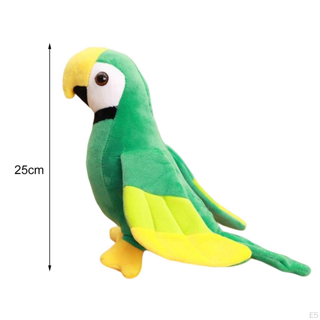 Adorable Parrot Plush Toy Accompany Ornament home Decors Realistic Stuffed Animals Macaw