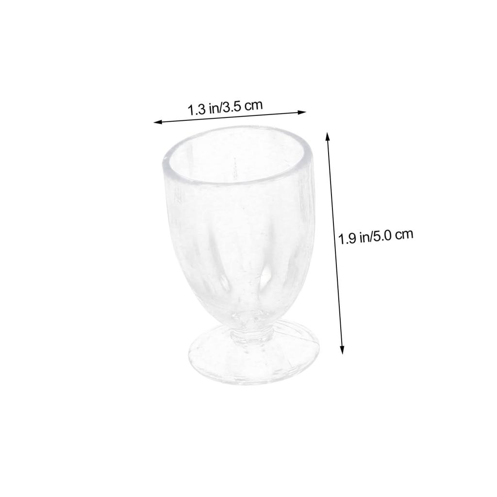 ibasenice 12-Piece Mini Kitchen Utensils, Mini Cups, Dollhouse Cups, Pretend Play