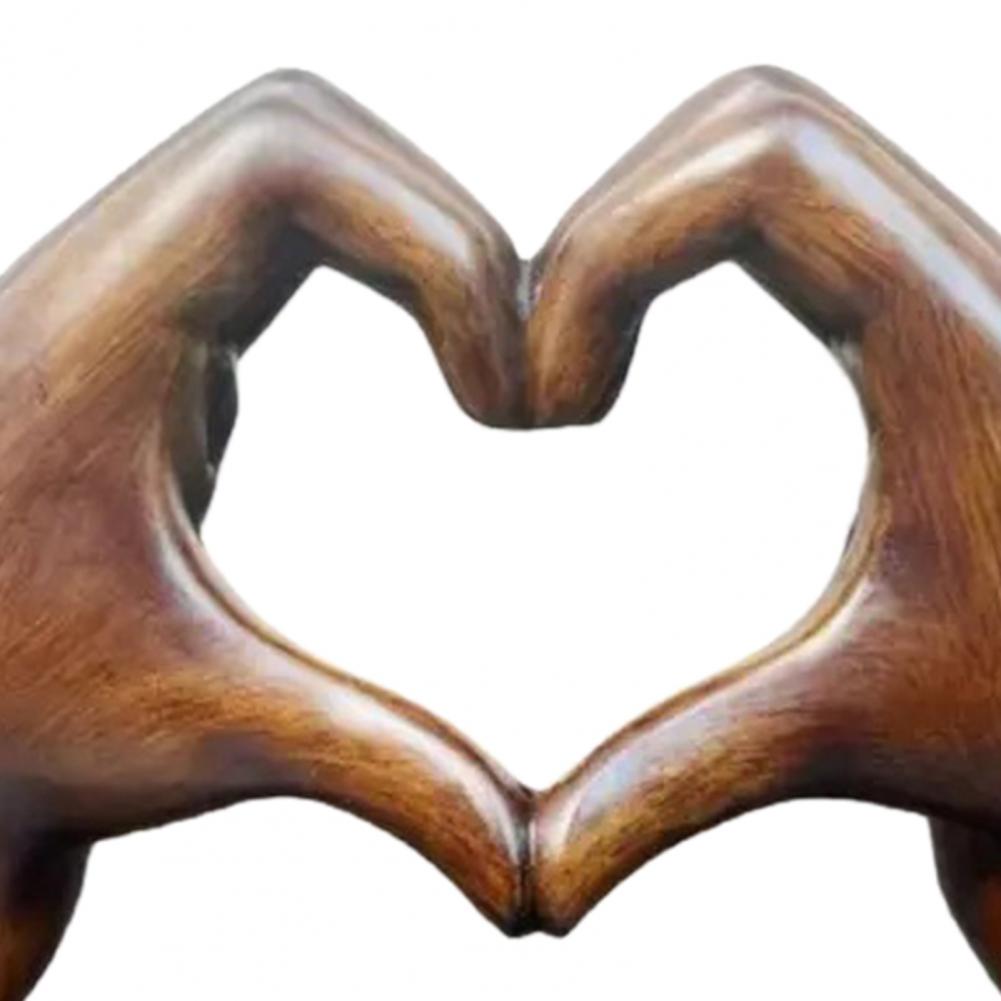 11 cm * 18,5 cm Harz Liebe Herz Hand Figurine Skulptur Statue Skulptur Home Office Desktop Dekoration Ornament Weihnachten Geschenk