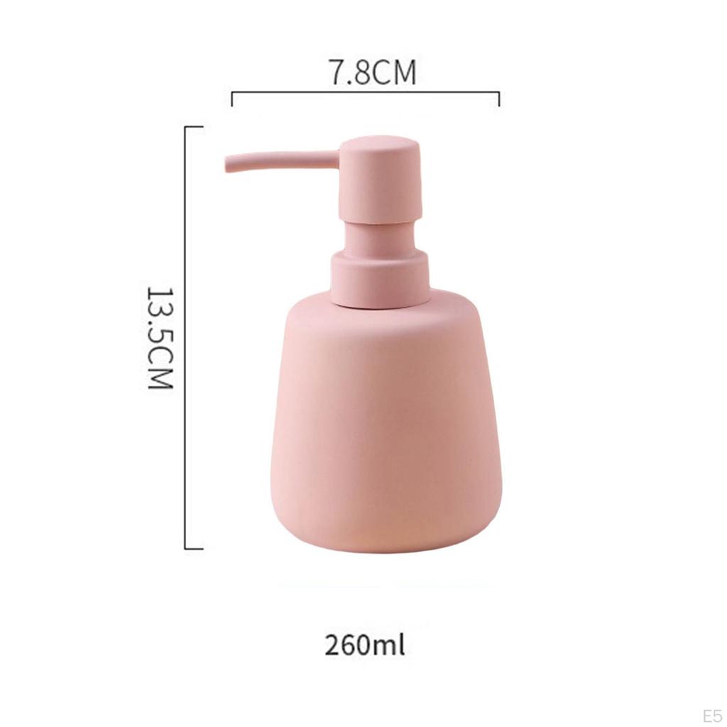 Ceramic Pump Soap Dispenser, Liquid Hand Bathroom Container for Laundry