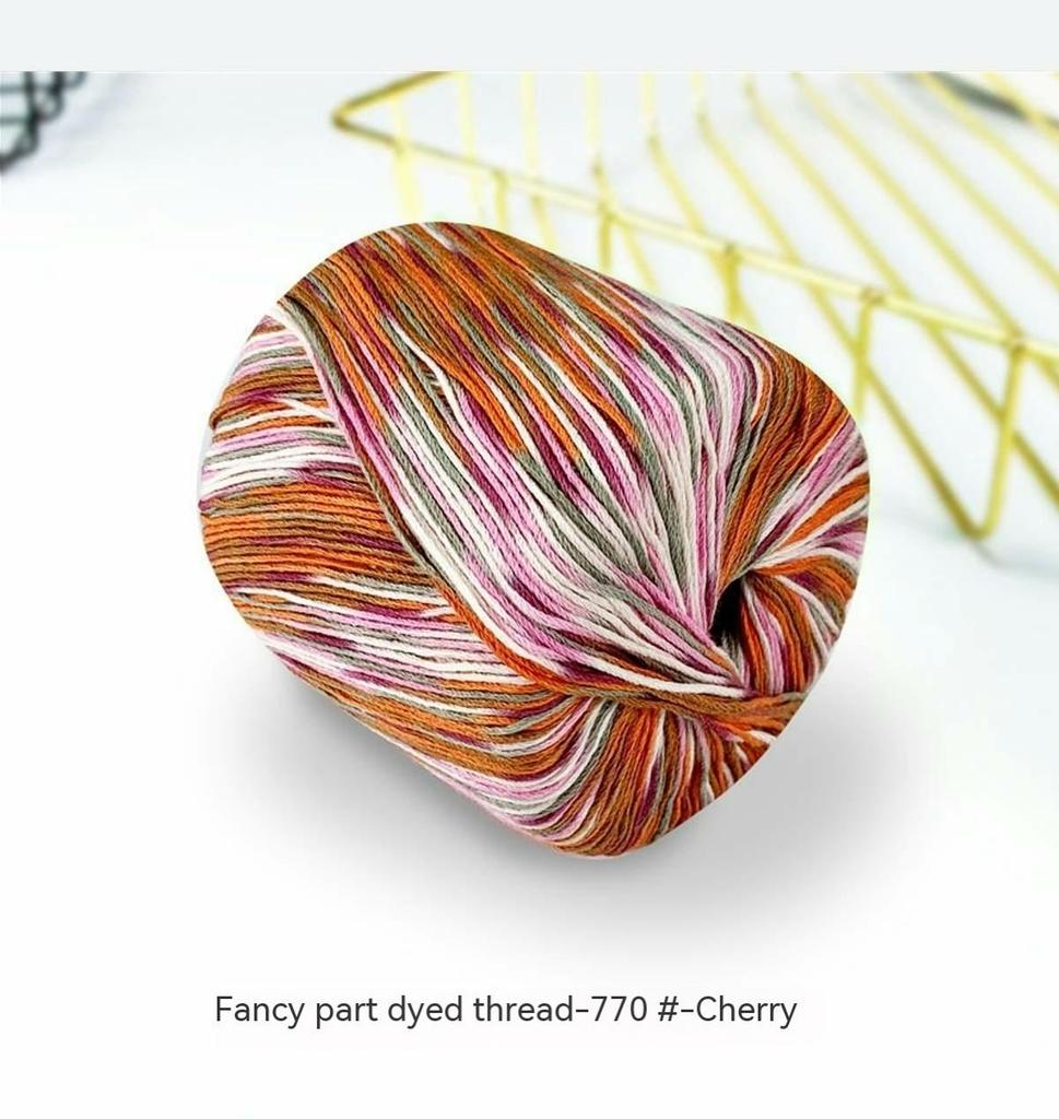 10pcs/lot Pure cotton space-dyed lace thread violent bear hand-crocheted shawl knitting fine wool