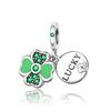 Luckly Four Leaf Shamrock Dangle Charm Copper Family Tree Flower Bead Pendant Compatible With Authentic Bracelets Necklaces Jewellery