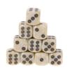 10Pcs 16Mm Acrylic Ivory Dice D6 Dice For Board Game Round Entertainment Party