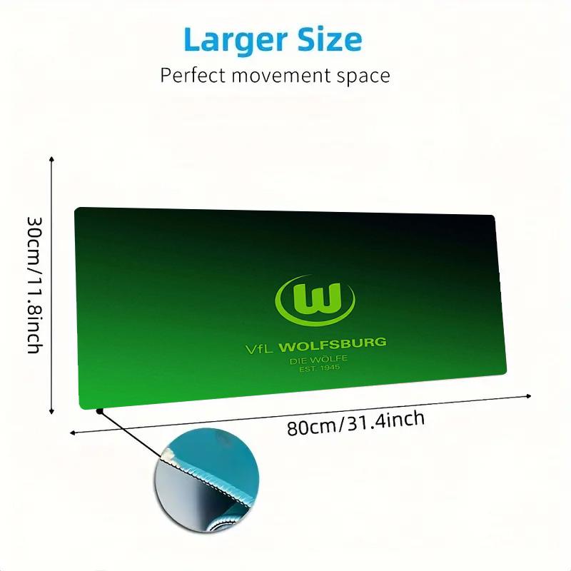 VfL Wolfsburg Color Mouse Pad Large Gaming Table Cushion Non-slip Laptop Tablet Big Mousepad XXL Mat Mini PC Playmat With Lock edge
