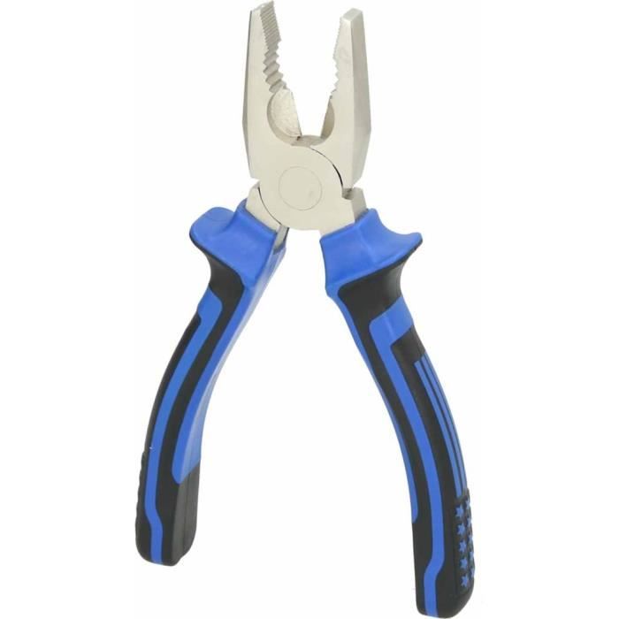 Pince Universelle - BRILLIANT TOOLS BT060900 - Poignée Bi-matière - 180mm - Couleur Bleue