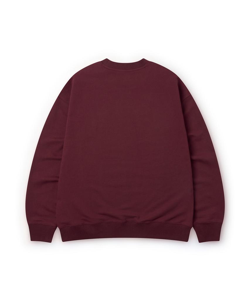 CAMEL WORK No.413 Caw Basic Logo Sweatshirt (Burgundy)