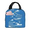 Just Some Pocari Sweat Insulated Lunch Bag for Women Kids Leakproof Food Boxes Thermal Lunch Box Tote
