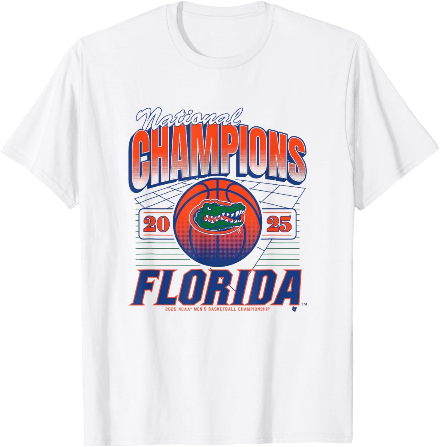 Florida Gators Basketball: 2025 Champions Grid T-Shirt Unisex T-Shirt XXXL